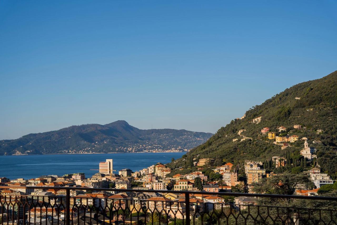 093 - Casa Panorama, Vista Mare E Vista Portofino, 500 Metri Centro Di Chiavari, Posto Auto Gratis Inclusoアパートメント エクステリア 写真