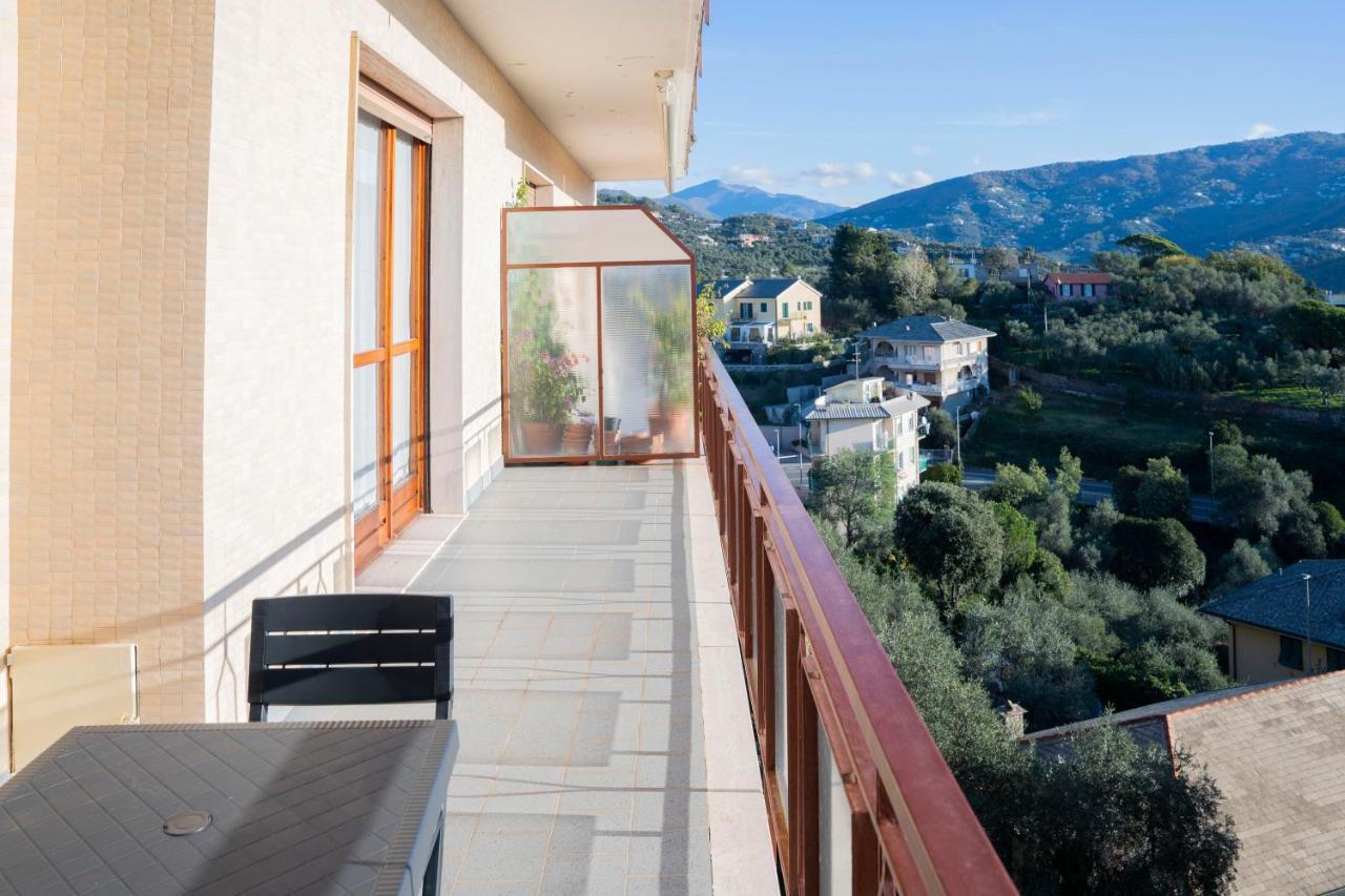 093 - Casa Panorama, Vista Mare E Vista Portofino, 500 Metri Centro Di Chiavari, Posto Auto Gratis Inclusoアパートメント エクステリア 写真