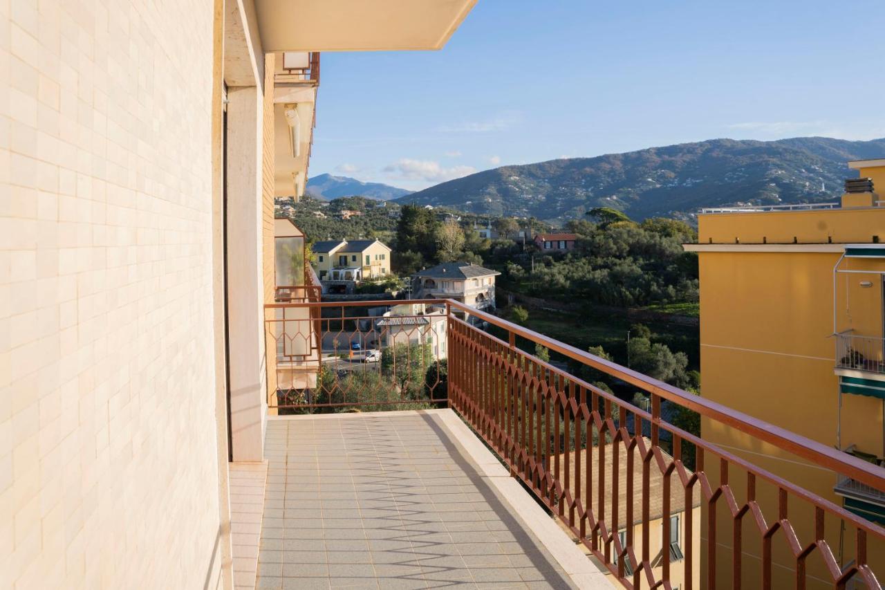 093 - Casa Panorama, Vista Mare E Vista Portofino, 500 Metri Centro Di Chiavari, Posto Auto Gratis Inclusoアパートメント エクステリア 写真